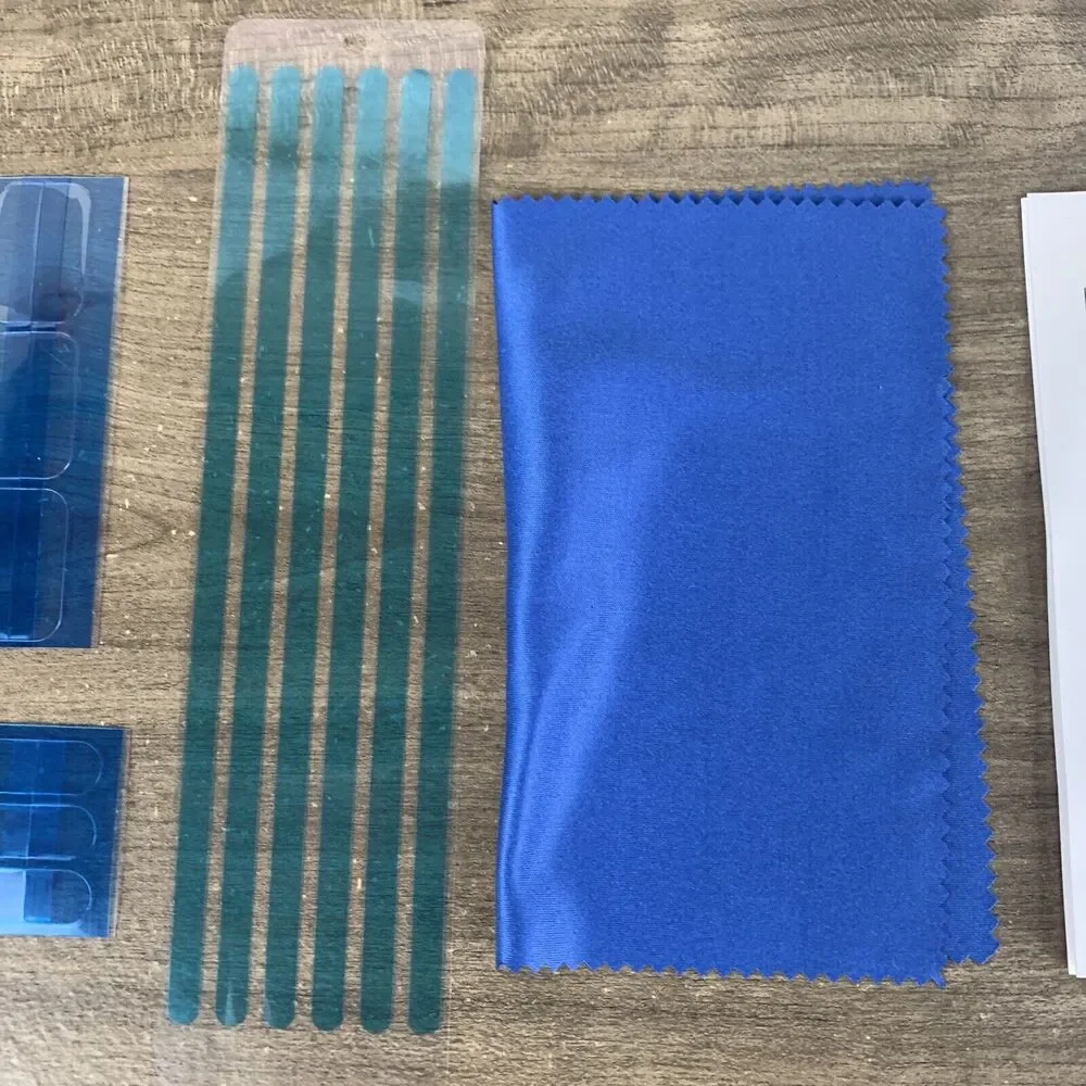 Set of 6 - Pull tabs stretch release adhesive strips for LCD screen with tabs
